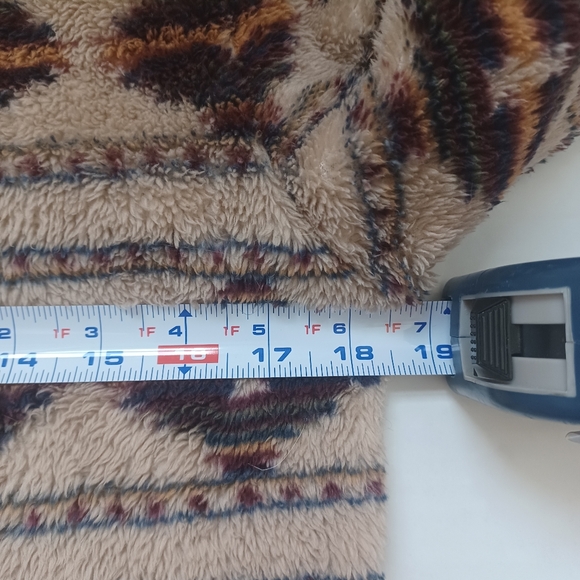 AERO Southwest Quarter Zip Fleece Top Size Medium Tan & Brown - Picture 9 of 14